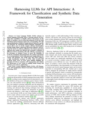 PDF Document Cover - LLM-Powered API Classification and Synthetic Data Generation Framework